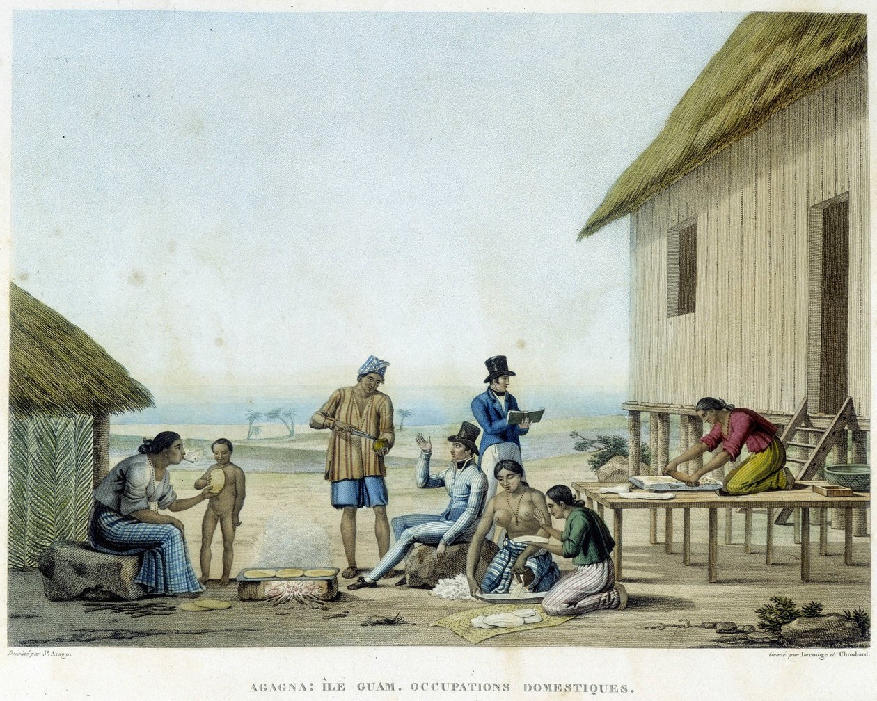 Agagna: Ilha Guam, ocupações domésticas de French School