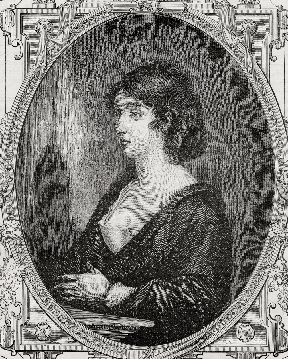 Aimee Cecile Renault (1774-94) gravado por Pannemaker depois de Rambert, de "História da Revolução Francesa" por Louis Blanc (1811-82) de French School