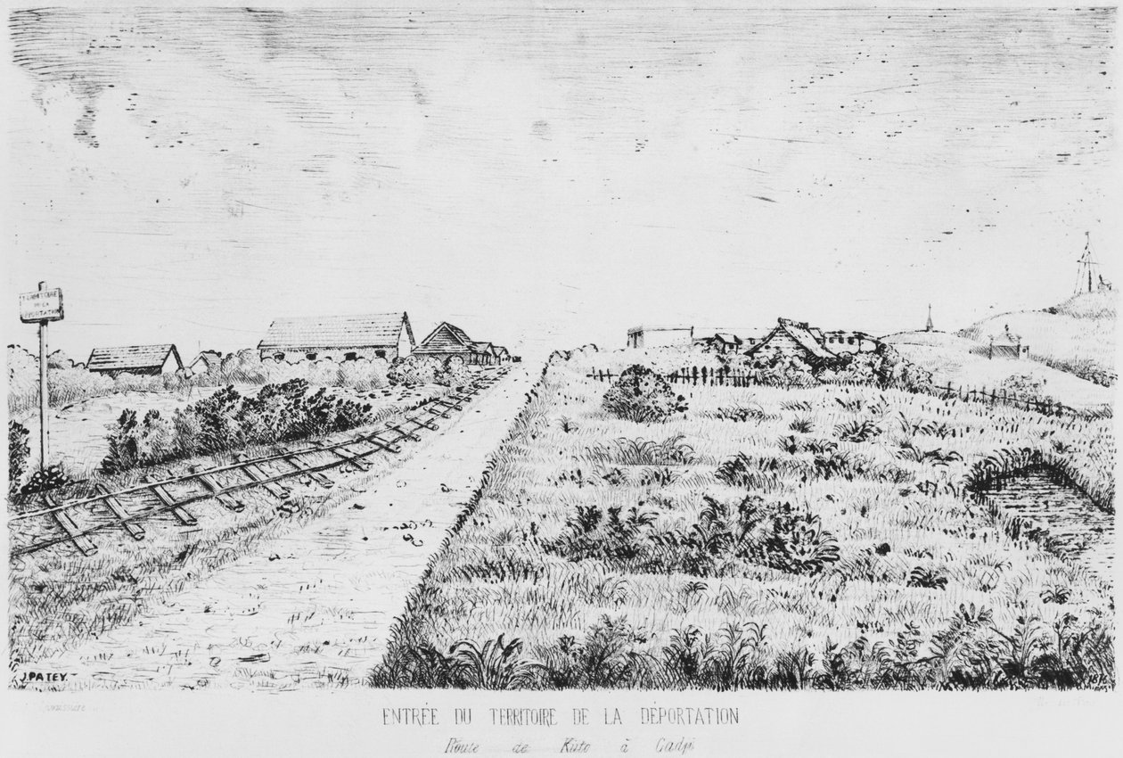 Álbum da Ilha dos Pinheiros, Entrada do território de deportação, 1878-79 de French School
