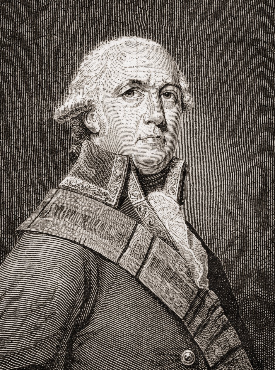 Aleksandr Vasilievich Suvorov, gravado por Pannemaker-Ligny após Linard, de "História da Revolução Francesa" por Louis Blanc (1811-82) de French School