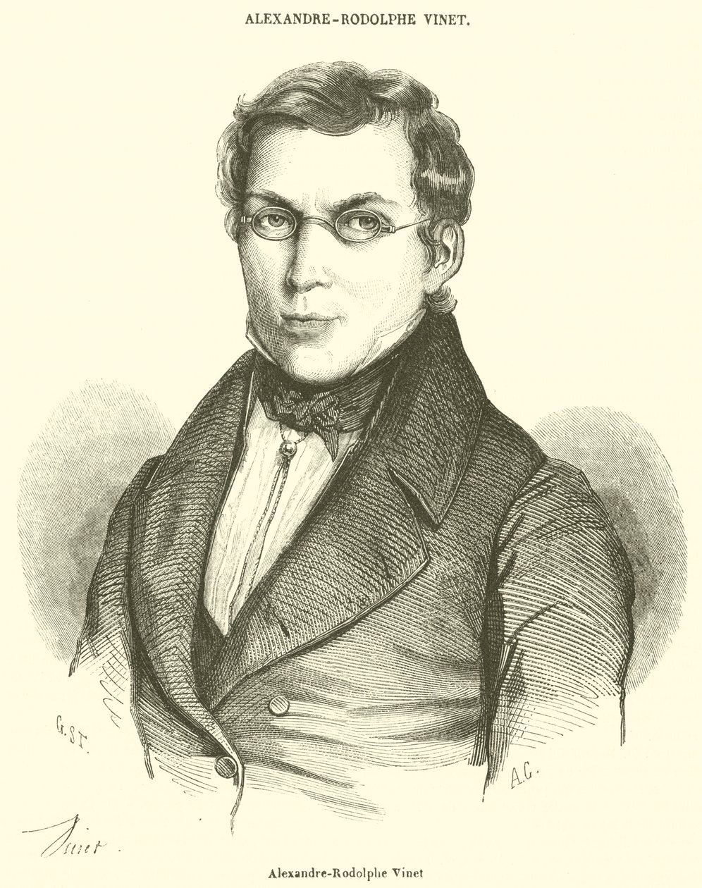 Alexandre-Rodolphe Vinet (gravura) de French School
