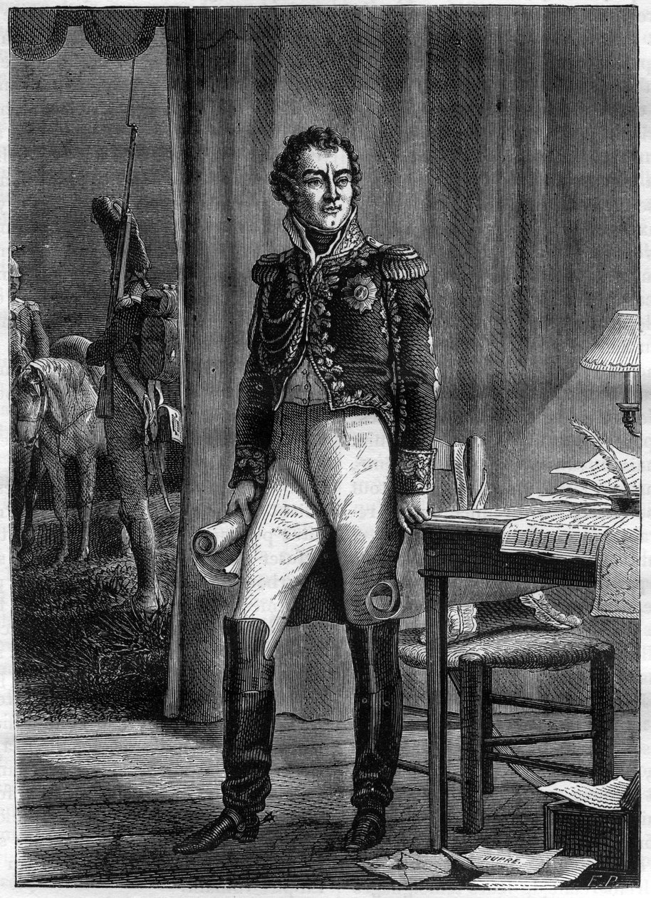 Alexandre Berthier (1753-1815), Príncipe de Neuchatel e Marechal de França (gravura) - Retrato de Luís Alexandre (Luís-Alexandre) Berthier (1753-1815), Príncipe de Neuchatel, Marechal de França - in "Histoire de l