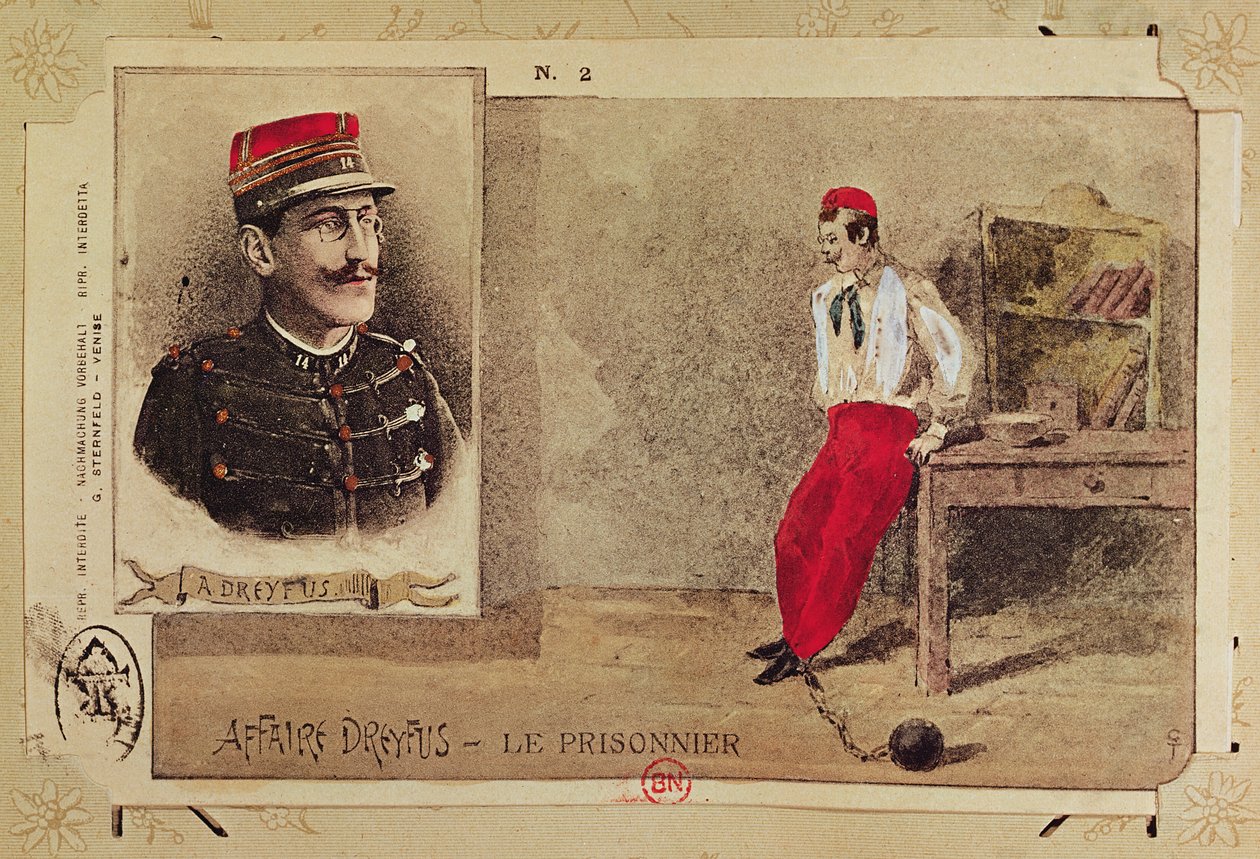 Alfred Dreyfus (1855-1935) como prisioneiro, 1894-1906 de French School