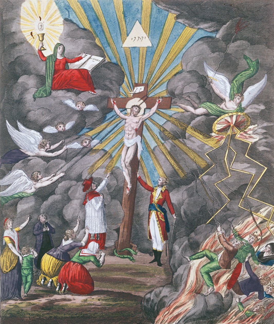 Alegoria do restabelecimento da religião católica na França em 1802 sob Napoleão Bonaparte como Primeiro Cônsul, 1802 de French School
