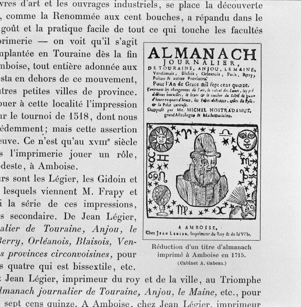 Almanaque feito por Michel de Nostradame (Nostradamus) (1503-66) 1715 de French School