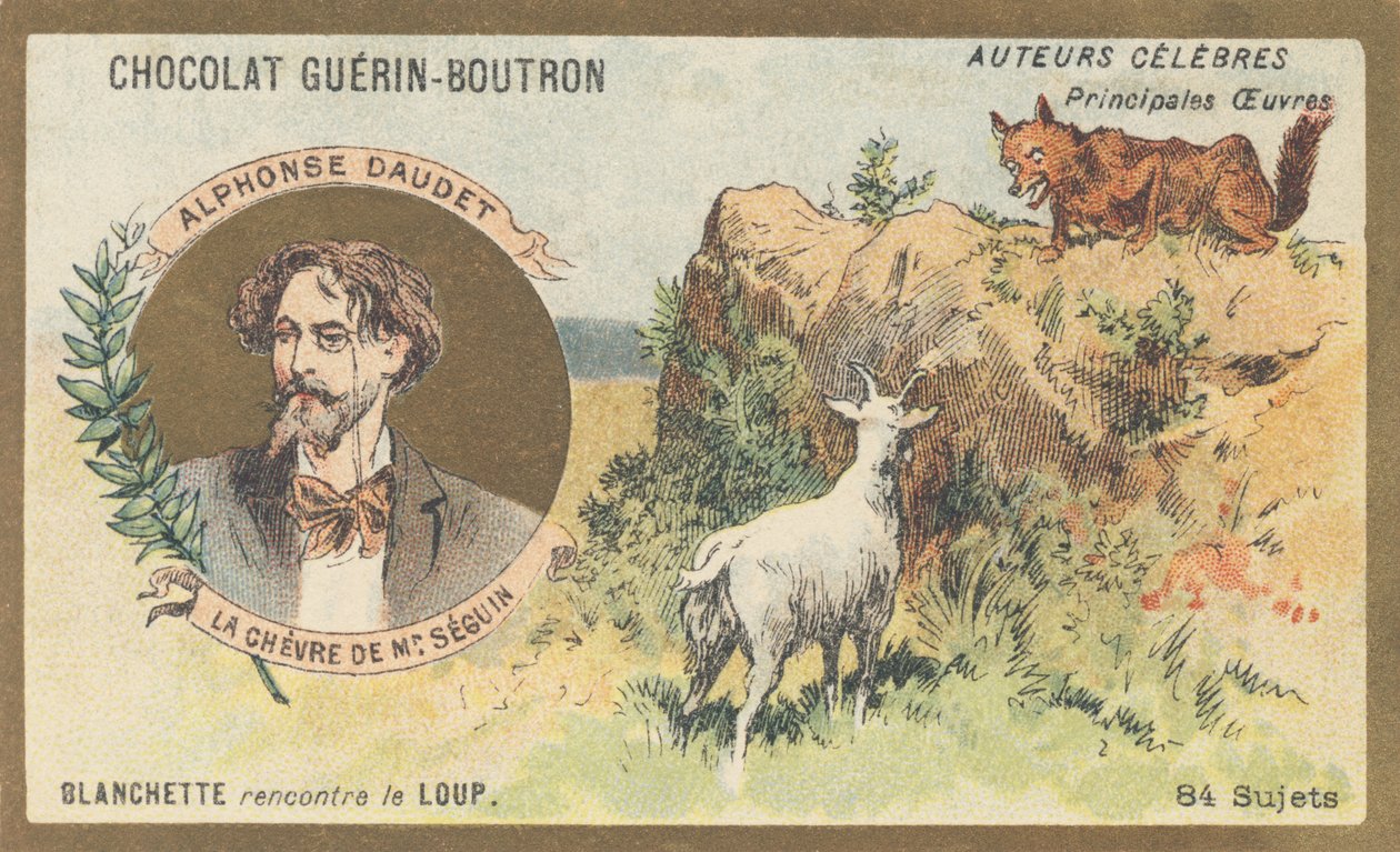 Alphonse Daudet (1840-1897), escritor e dramaturgo francês, autor de “La chevre de Monsieur Seguin”, um dos contos de “Lettres de mon moulin” de French School