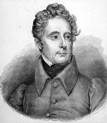 Alphonse Marie Louis Prat de Lamartine (1790-1869) (gravura) de French School