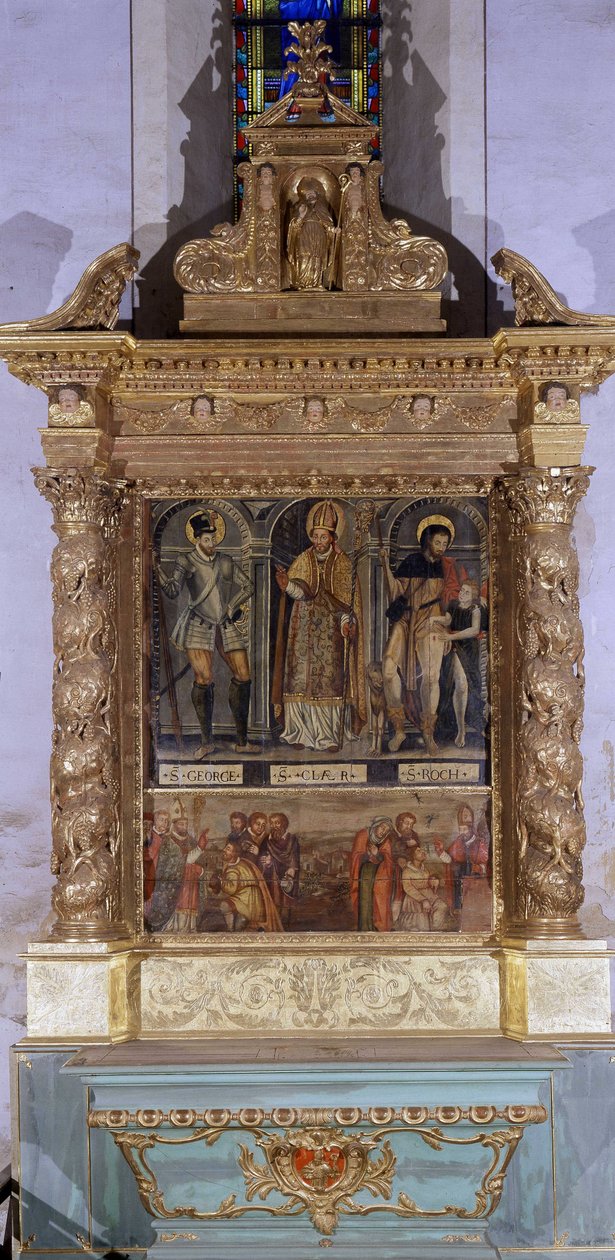 Altar Santa Clara (também chamado altar Saint Roch) de French School
