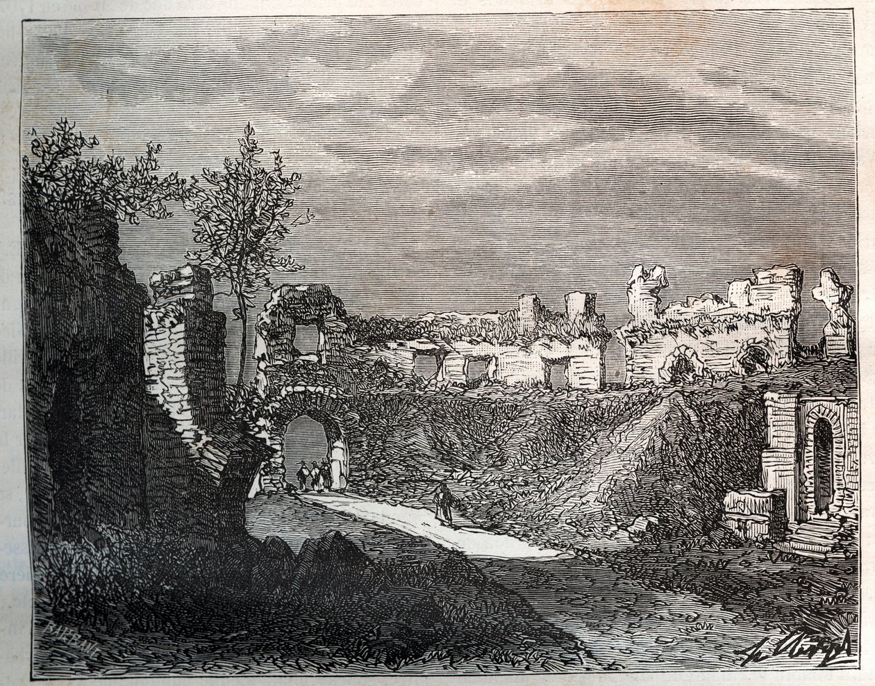Anfiteatro de Frejus - gravura em "La France illustree: geographie, histoire, administration statistique" de V.A. Malt-Brown. 1884 de French School