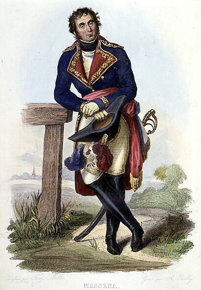 Andre Massena (1758-1817), Marechal de França, Duque de Rivoli. em Ed. Mennechet, "Le Plutarque francais". de French School