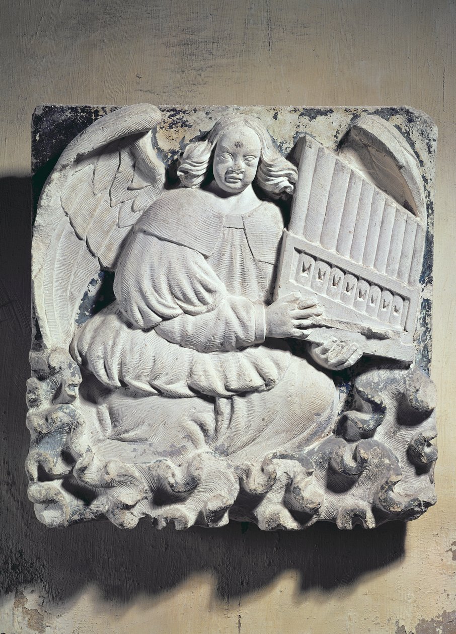Músico Anjo (baixo-relevo) de French School