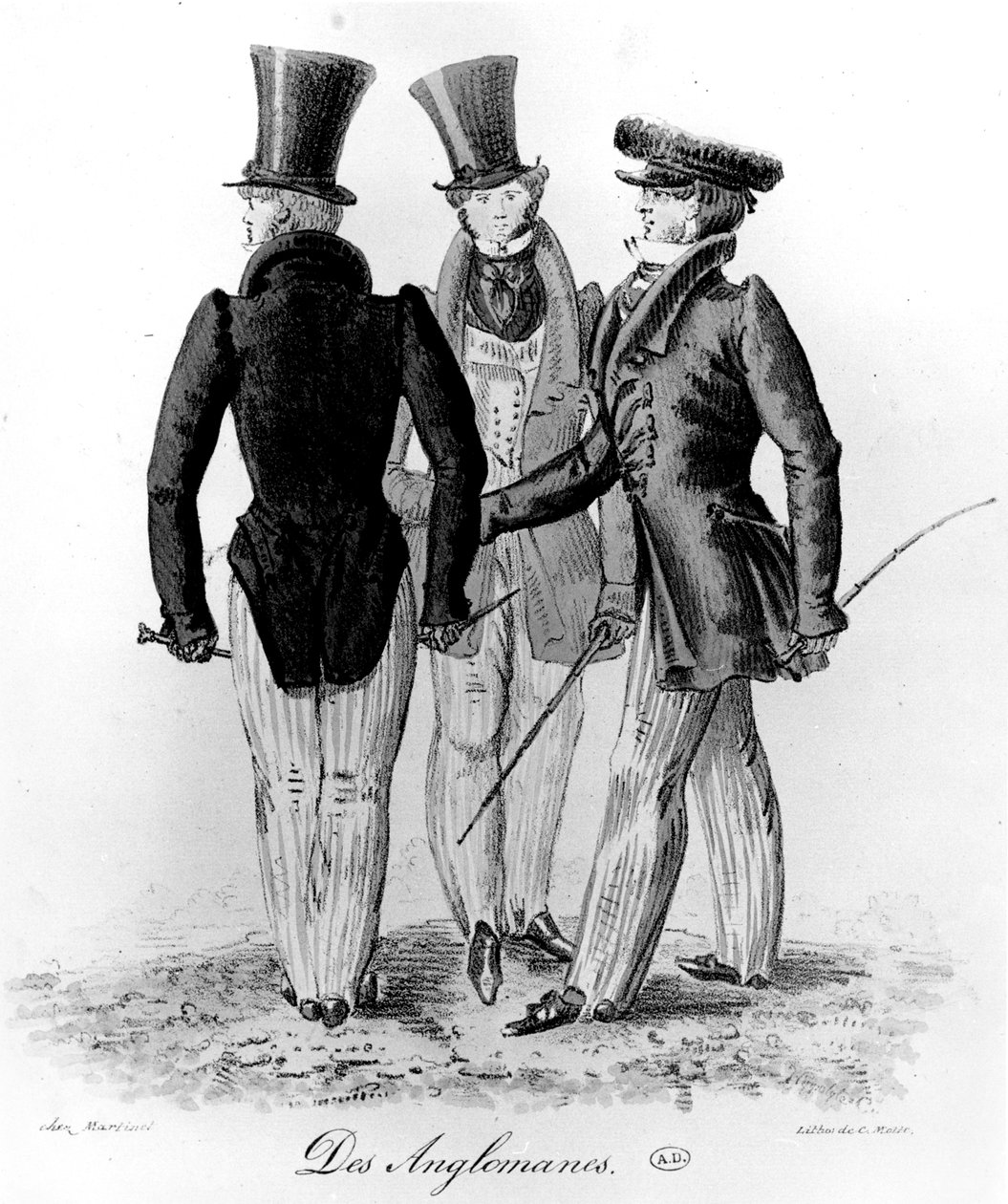 Anglomaníacos, c. 1830 de French School