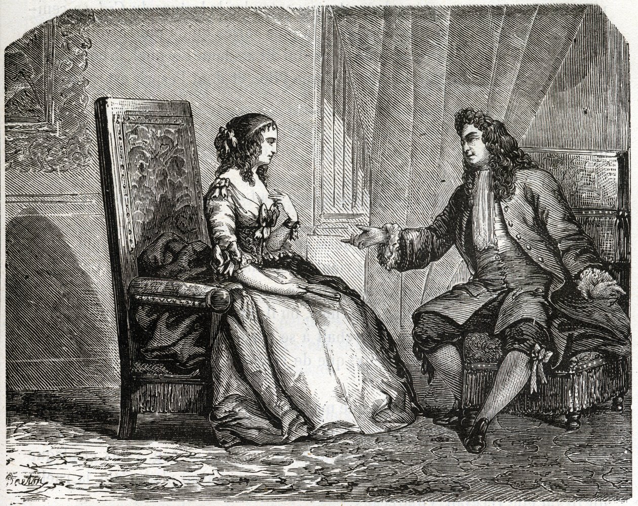 Anne Ninon" do Enclos (ou Ninon de Lenclos ou Ninon de Lanclos de French School