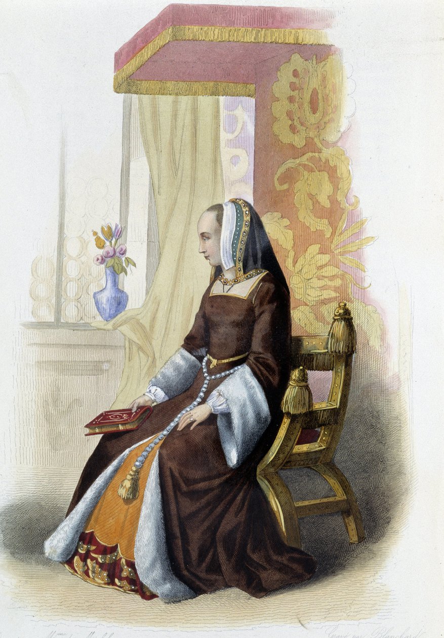 Anne de Bretagne, Duquesa da Bretanha (1477-1514) - em "Le Plutarque francais", de Mennechet, Paris de French School