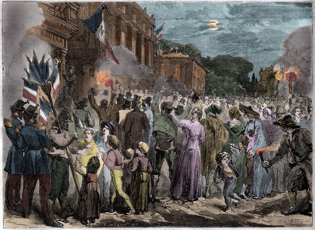 Anexação da Sabóia e Nice à França - 1860 Anexação de Nice pela França de French School