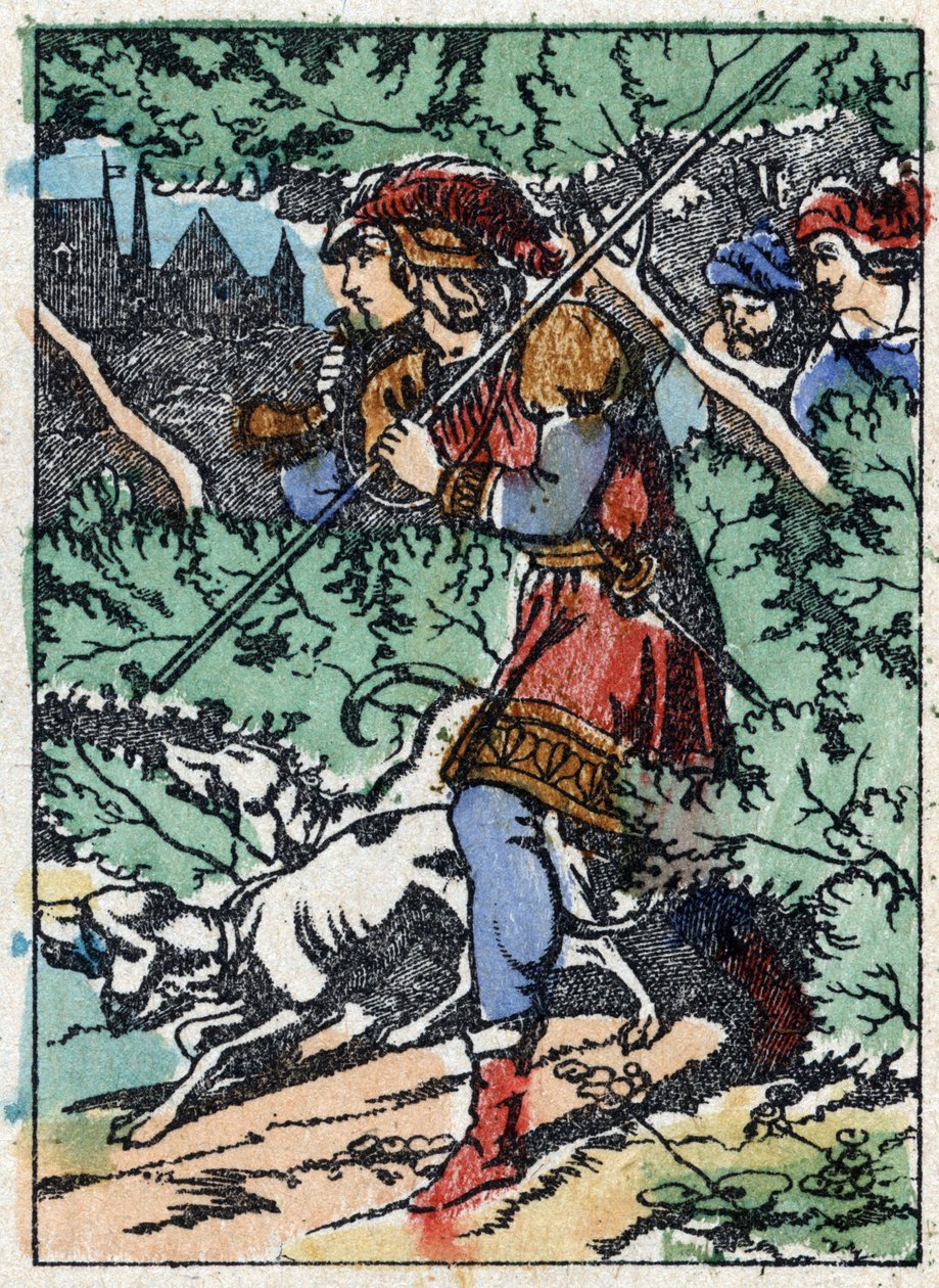 Ilustração anônima de "La belle au bois dormant", conto de Charles Perrault (1628-1703), escritor francês. Gravura em madeira de "Imaging Pellerin" - Epinal, sd. Final do século XIX. de French School