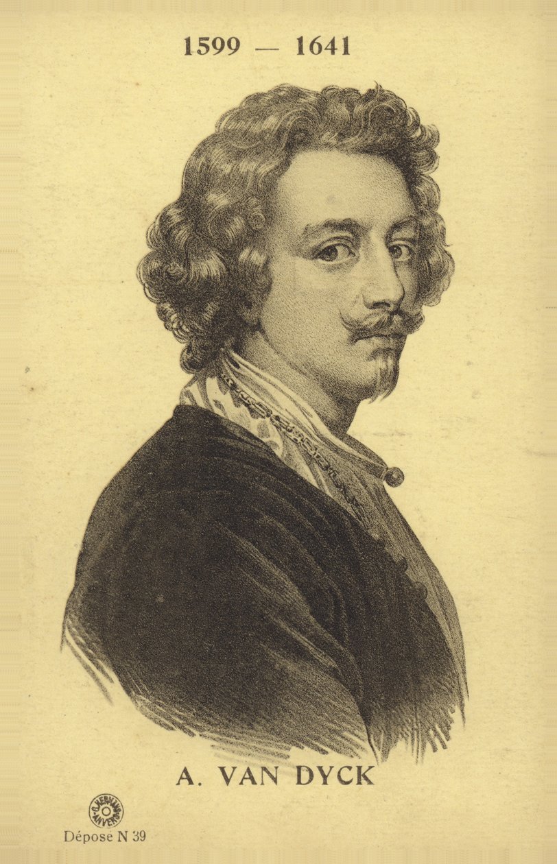 Anthony van Dyck, pintor flamengo (litografia) de French School