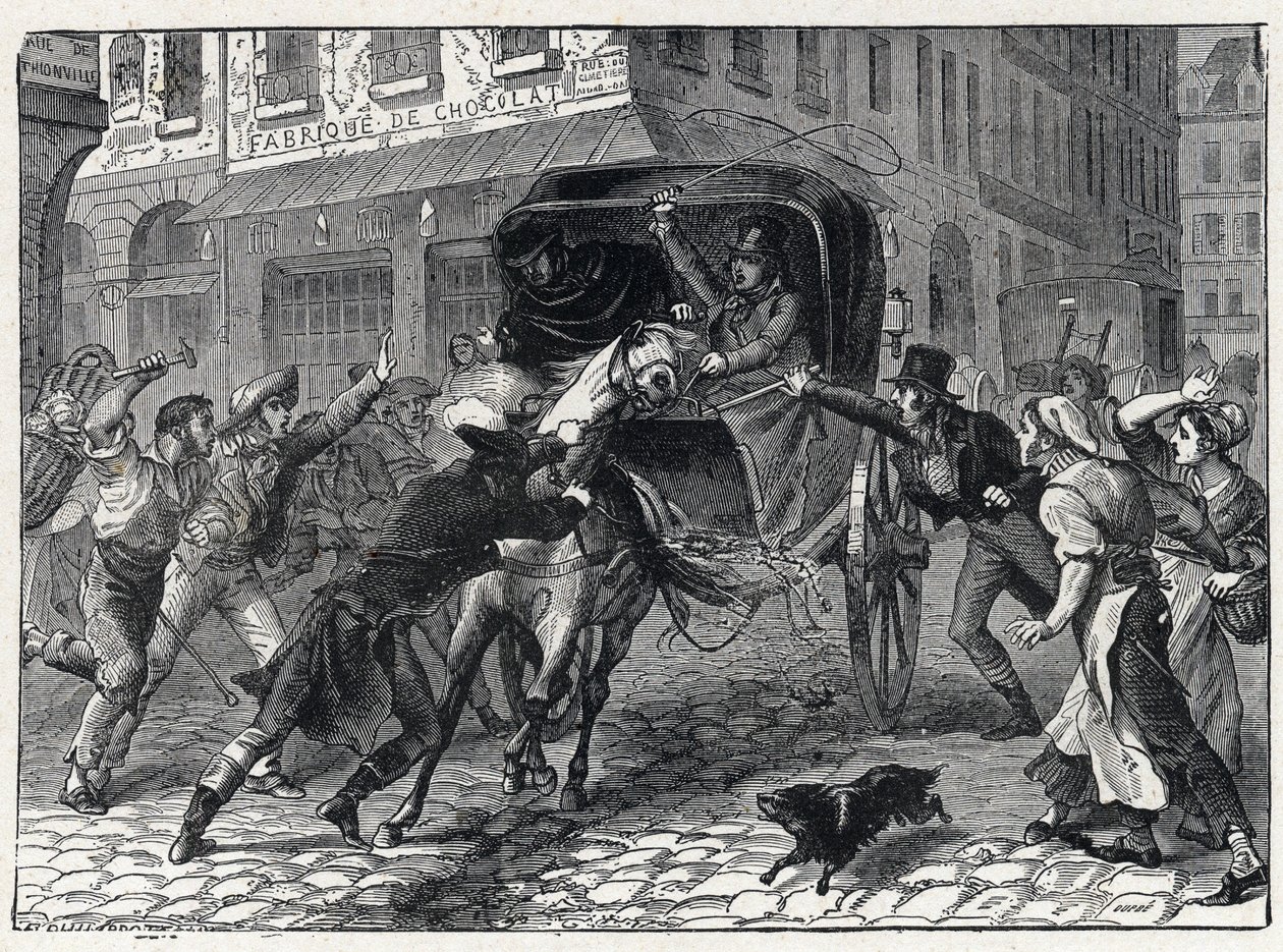 Prisão de Georges Cadoudal (1771-1804), um chouan chefe durante as Guerras dos Vendee, 9 de março de French School