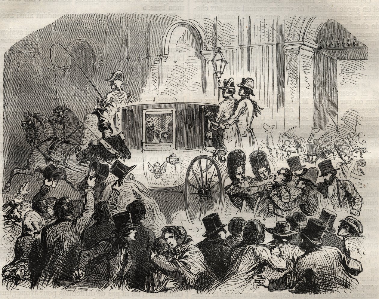 Prisão de Louis Alibaud após sua tentativa de assassinato de Louis-Philippe 1er (1773-1850), Rei dos Franceses, 25 de junho de French School