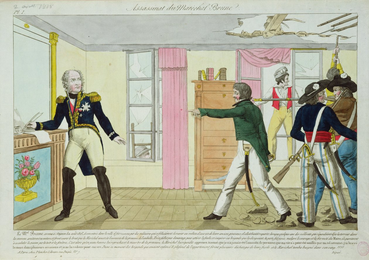 Assassinato do Marechal Brune em Avignon, 2 de agosto de 1815, 1815 de French School