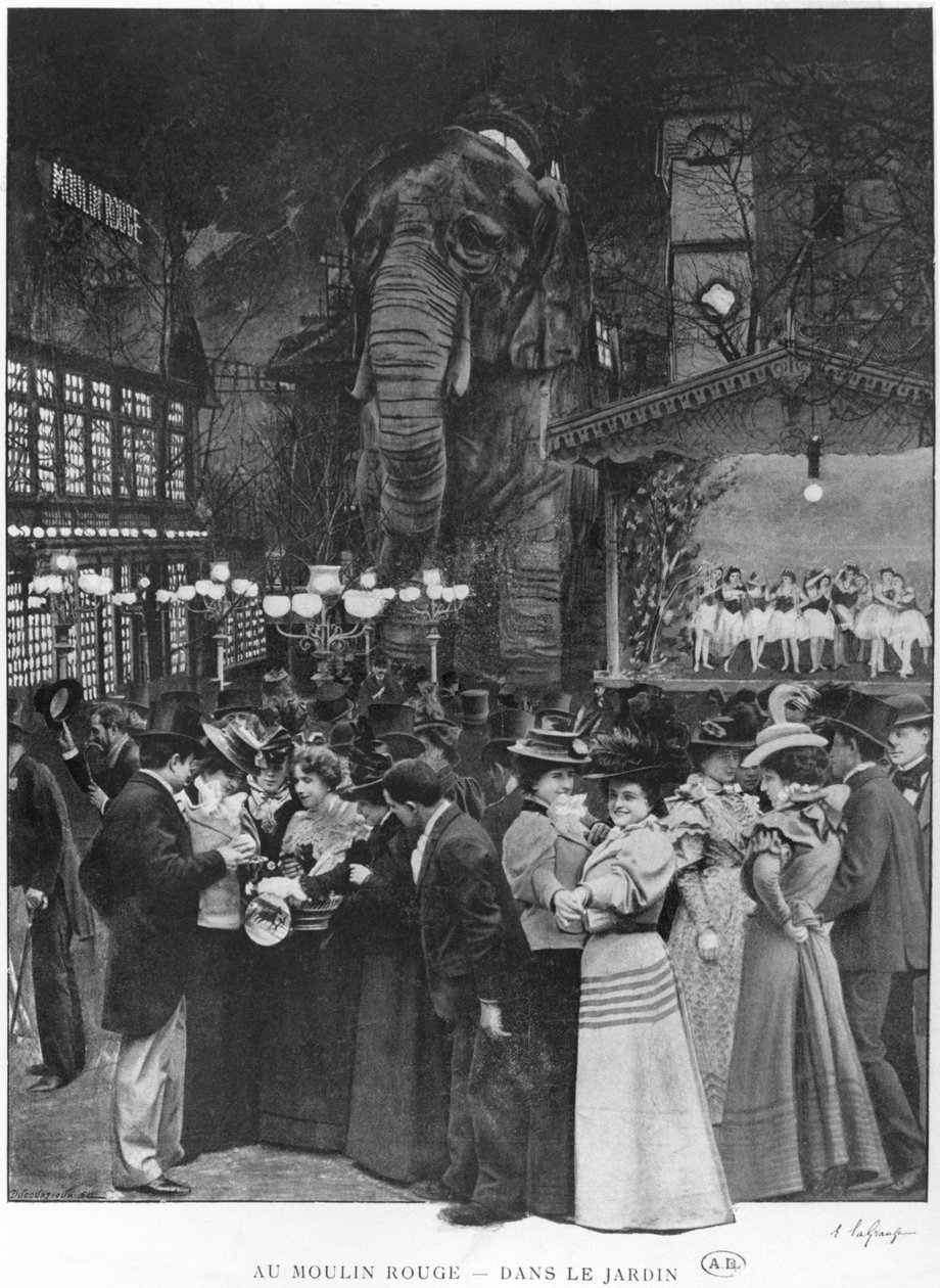 No Moulin Rouge, Paris, início do século 20 de French School