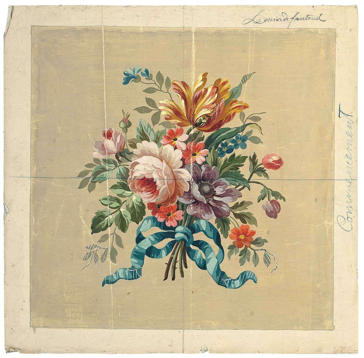 Design Aubusson para encosto de cadeira de French School