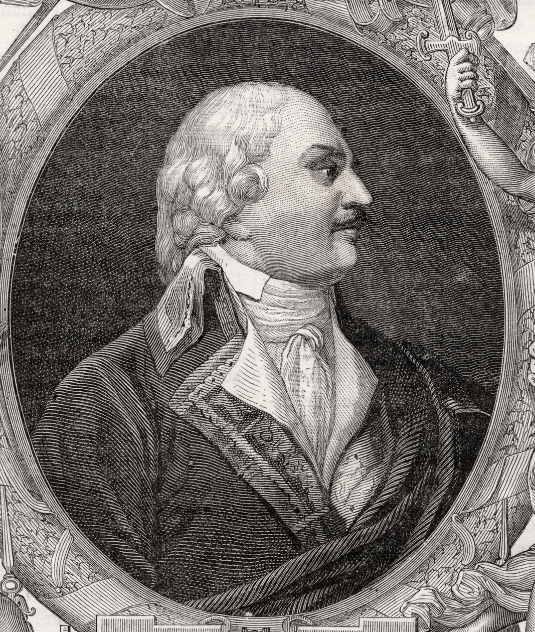 Auguste-Henri-Marie-Picot, Marquês de Dampierre, gravado por Stephane Pannemaker (1847-1930) de "História da Revolução Francesa" por Louis Blanc (1811-82) de French School