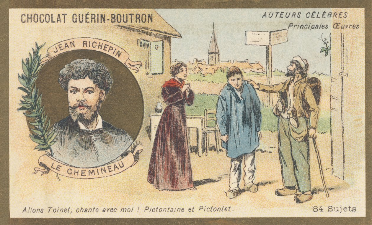 Auguste-Jules Richepin dit Jean Richepin (1849-1926), poeta, romancista e dramaturgo francês, autor de “Le chemineau”, drama em cinco atos (1897) de French School