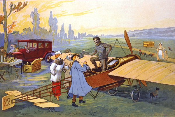 Aviação (cor litho) de French School
