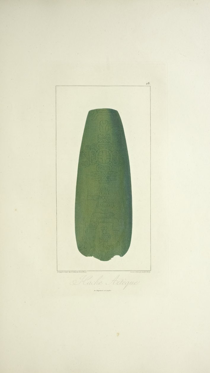 Machado asteca, ilustração de 