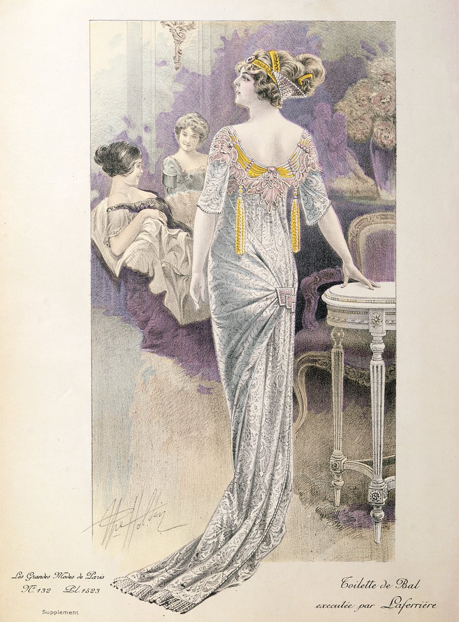 Vestido de baile de Les Grandes Modes de Paris de French School