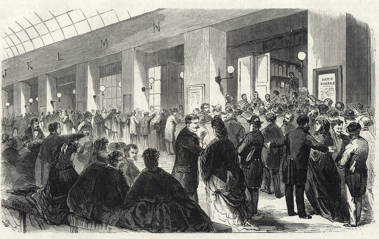 Banque - Societe Generale - emissão de cinco e dois francos - 1871 de French School