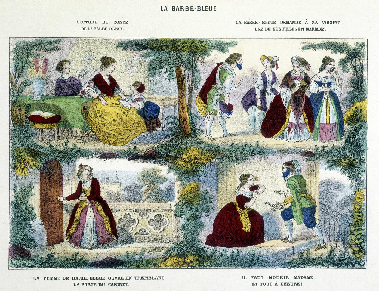 Barbe-Bleue - in "Historiettes naïves et enfantines" de Perrault, ed. Haguenthal de French School