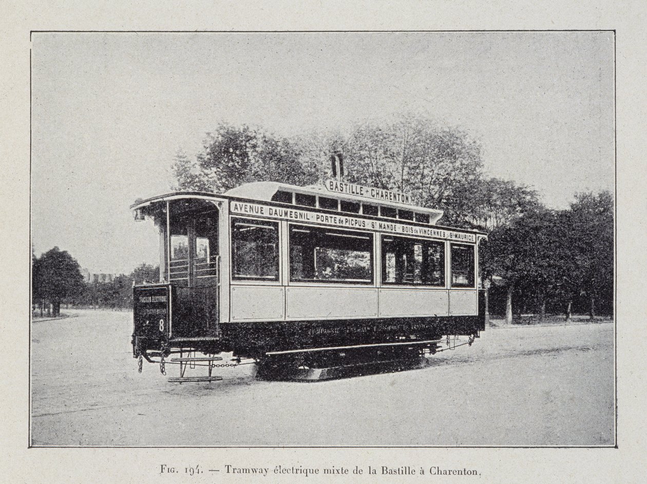 Bonde elétrico Bastille-Charenton - em "A travers l