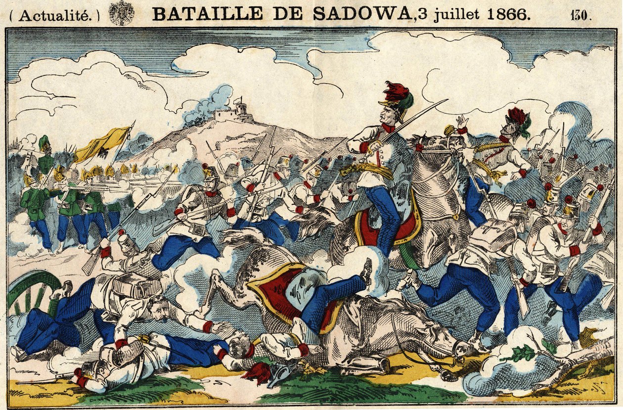 Batalha de Sadowa em 3 de julho de French School