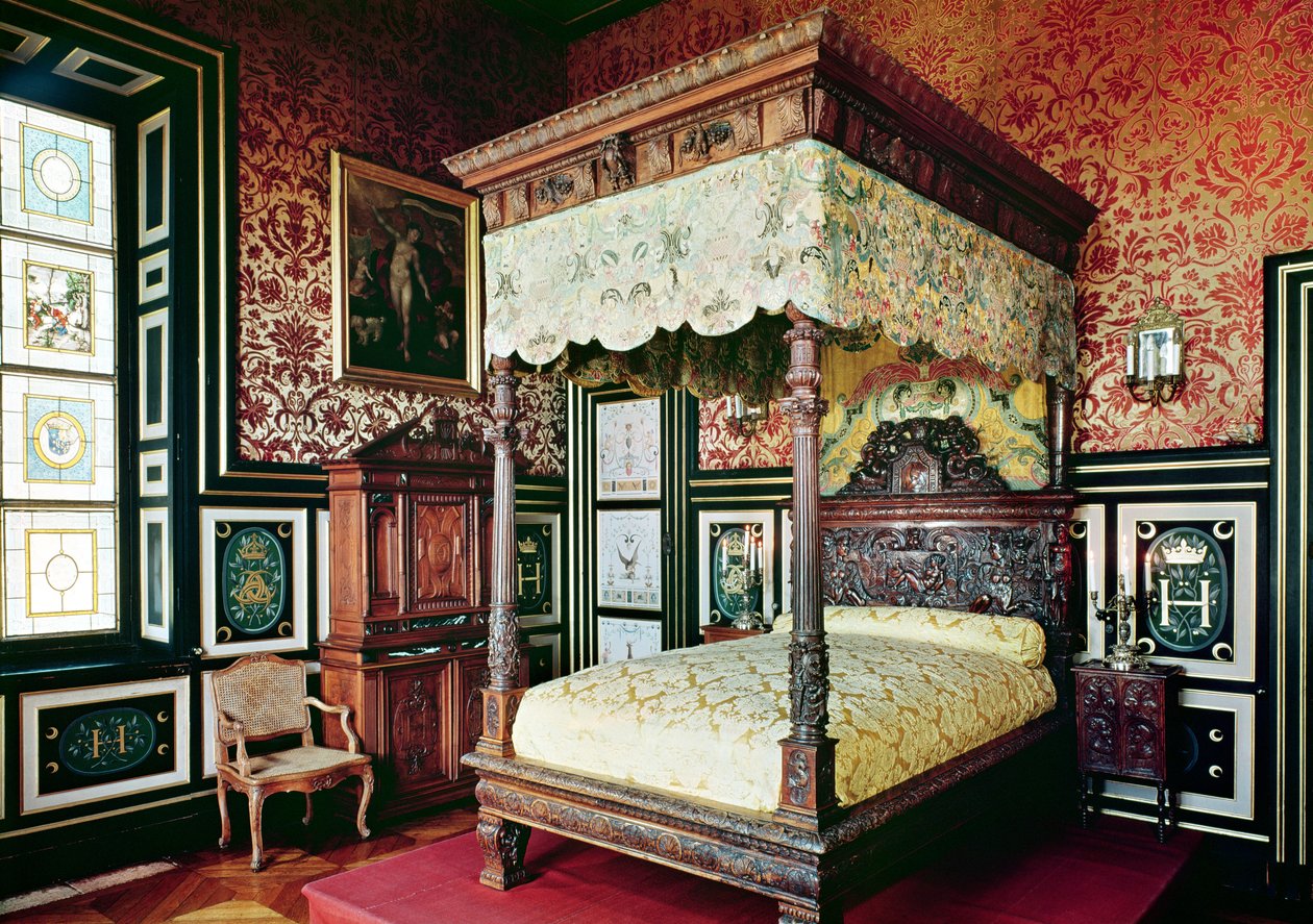 Quarto de Henri II (1519-1559) e Diane de Poitiers (1499-1566) de French School
