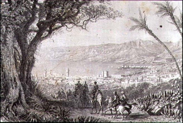 Beirute na década de 1860 (gravura) de French School