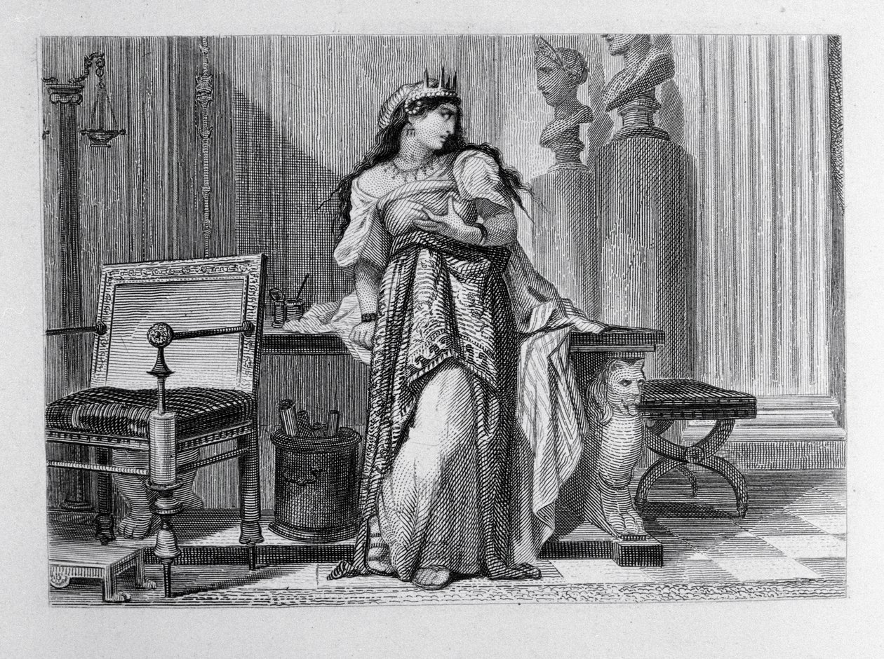 Berenice, ilustração para Berenice por Jean Racine (1639-99) de French School