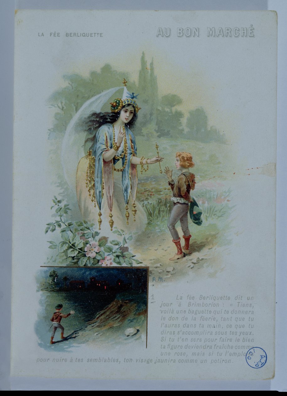 Berliquette a fada, propaganda para Le Bon Marche, c.1900 de French School