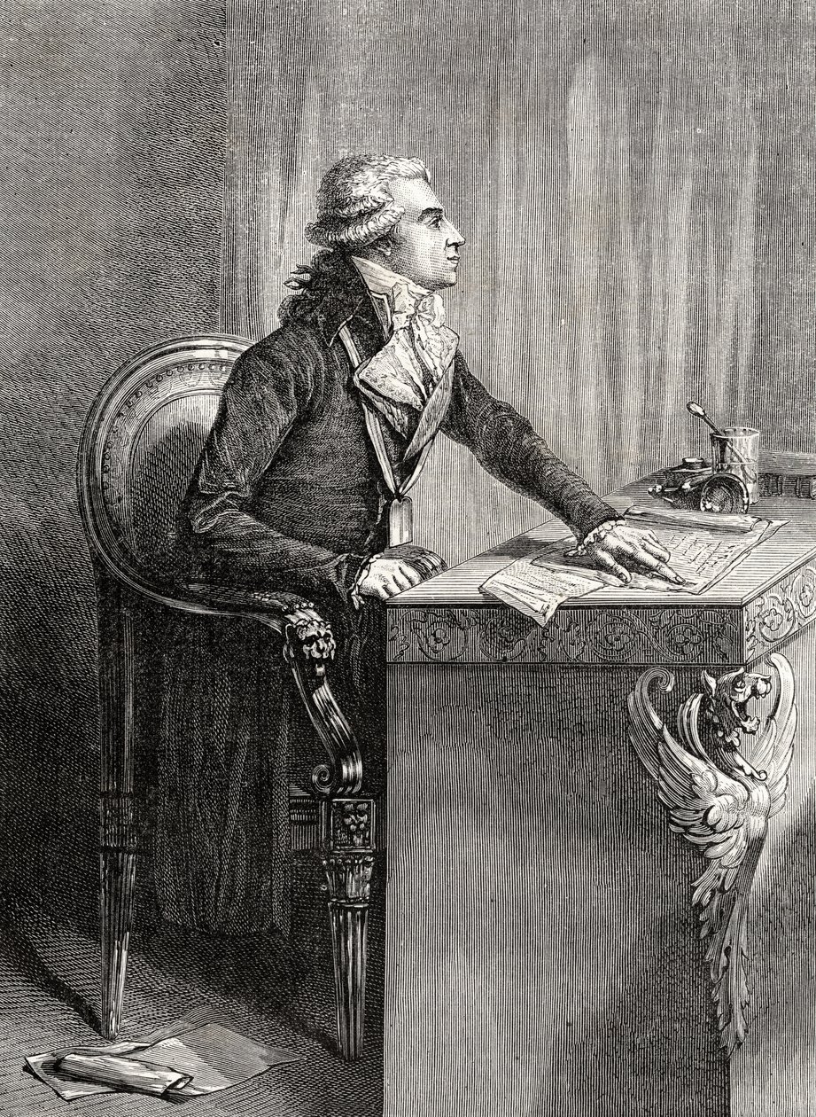 Bertrand Barere de Vieuzac, de "História da Revolução Francesa" por Louis Blanc (1811-82) de French School