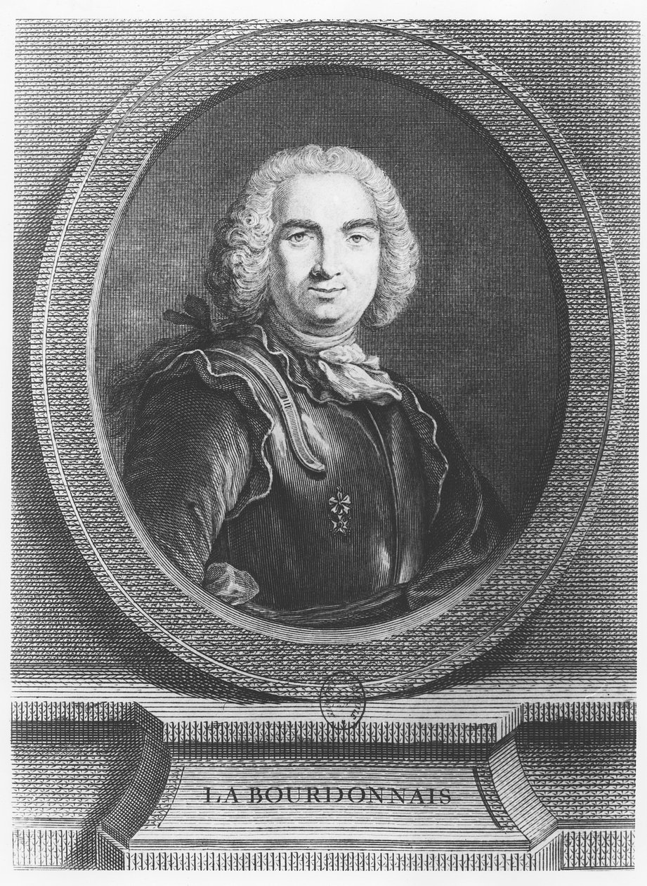 Bertrand François Mahé, Conde de La Bourdonnais (gravura) de French School