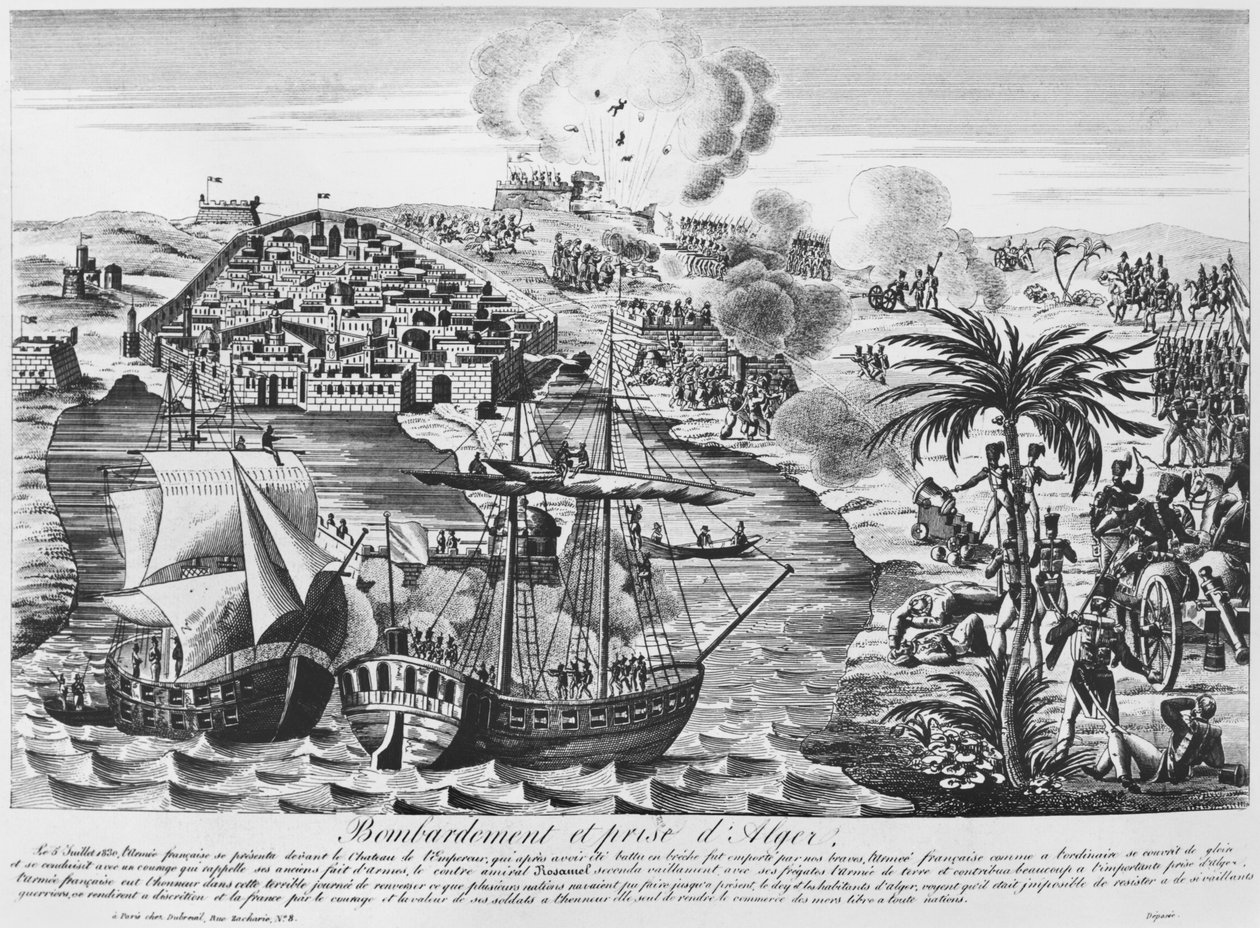 Bombardeio e tomada de Argel em 5 de julho de 1830, 1830 de French School