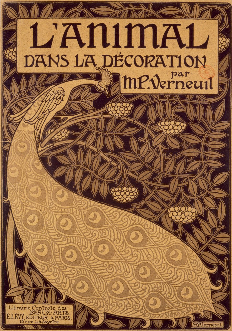 Book Jacket for LAnimal in Decoration por Maurice Pillard Verneuil, publicado em 1897 de French School