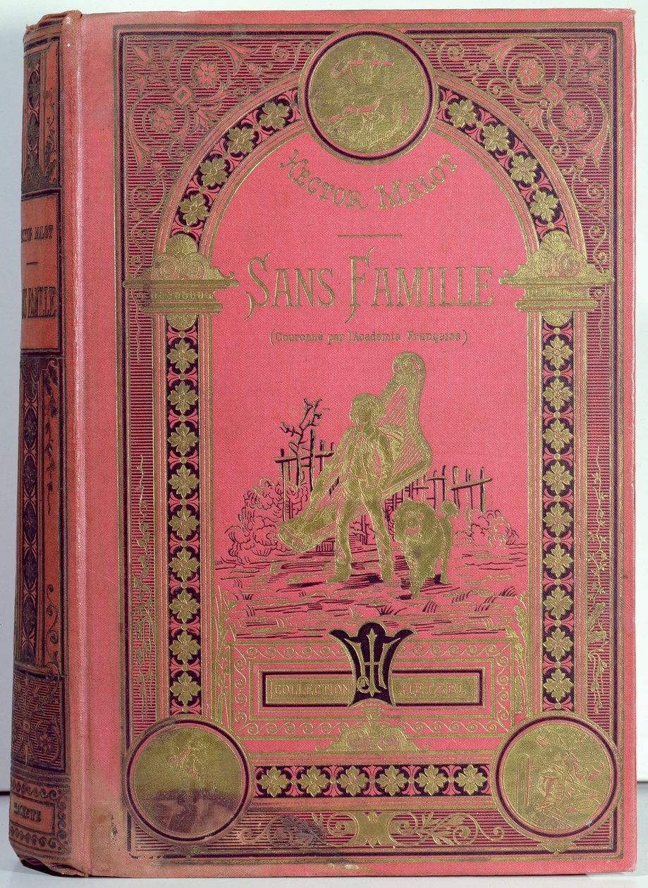 Capa de livro de Sans Famille por Hector Malot (1830-1907), Edições Hetzel de French School