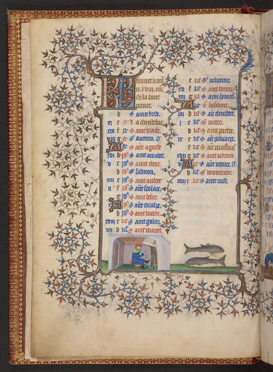 Livro de Horas, Adicionar MS 32454 f.2v, França de French School