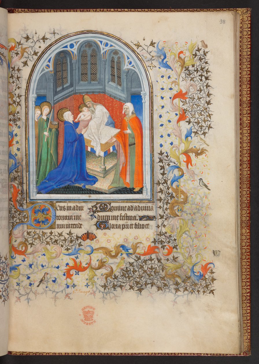 Livro de Horas, Acrescentar MS 32454 f.38r, França de French School
