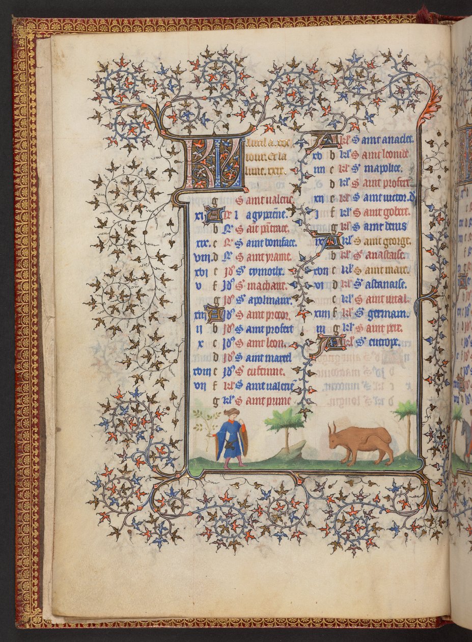 Livro de Horas, Adicionar MS 32454 f.3v, França de French School