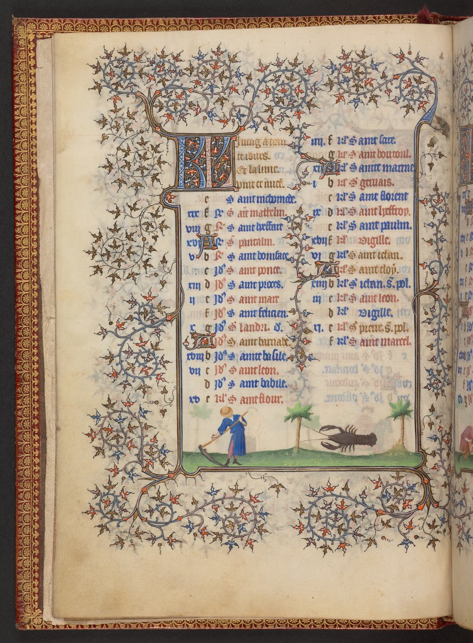 Livro de Horas, Adicionar MS 32454 f.4v, França de French School