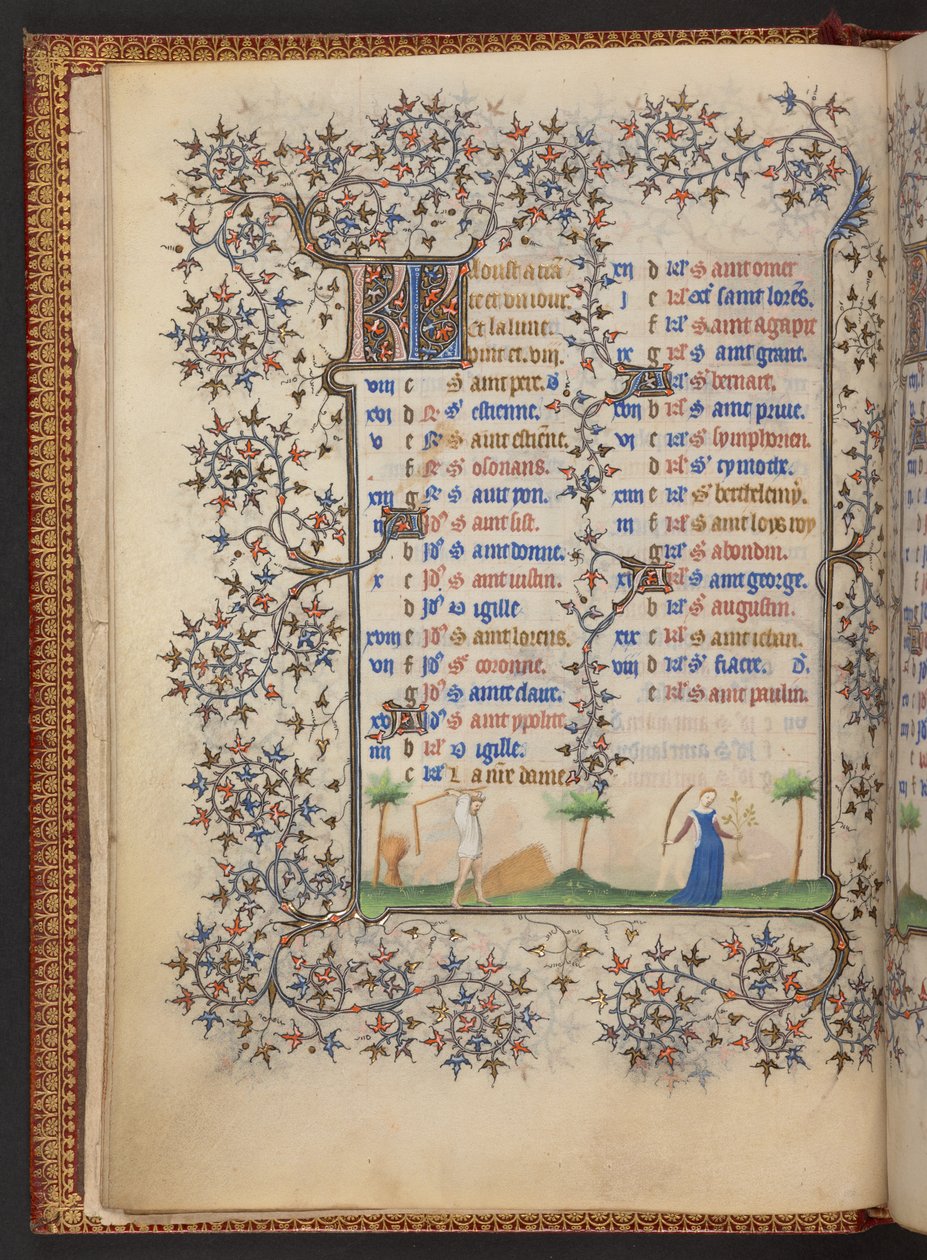 Livro de Horas, Adicionar MS 32454 f.5v, França de French School