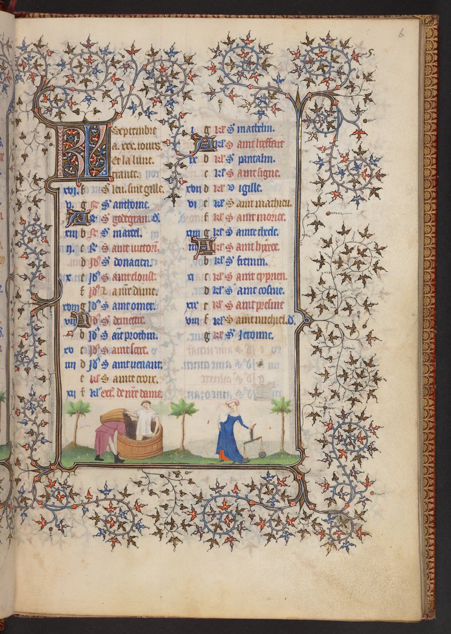 Livro de Horas, Adicionar MS 32454 f.6r, França de French School